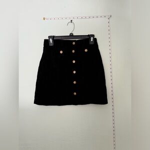 Boohoo corduroy black skirt